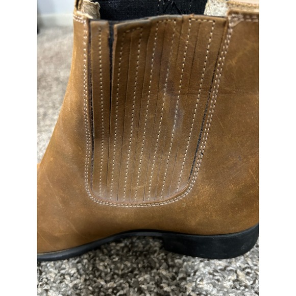 Botas y Botines Guerrero Mens Brown Leather Western Chelsea Boots Made in Mexico main image 5